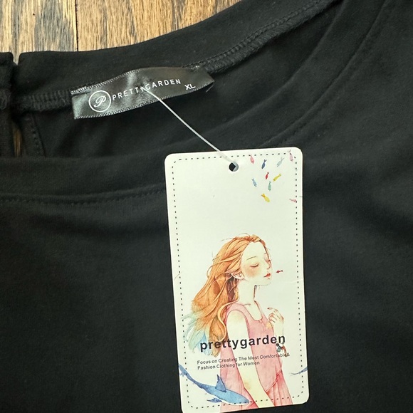 NWT PrettyGarden off shoulder cap Black Women's romper travel outfit - Picture 4 of 6